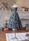 Girls Spaghetti Straps Vintage Jacquard Prom Dress 2