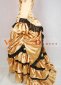 Gold Long Sleeves Lace 1886s Gothic Victorian Bustle Dress Renaissance Gown 3